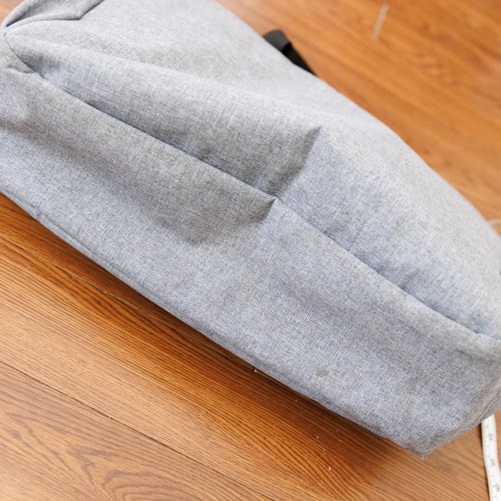 Skip Hop Duo Signature Diaper Bag Heather Grey Messenger Tote Travel Bag